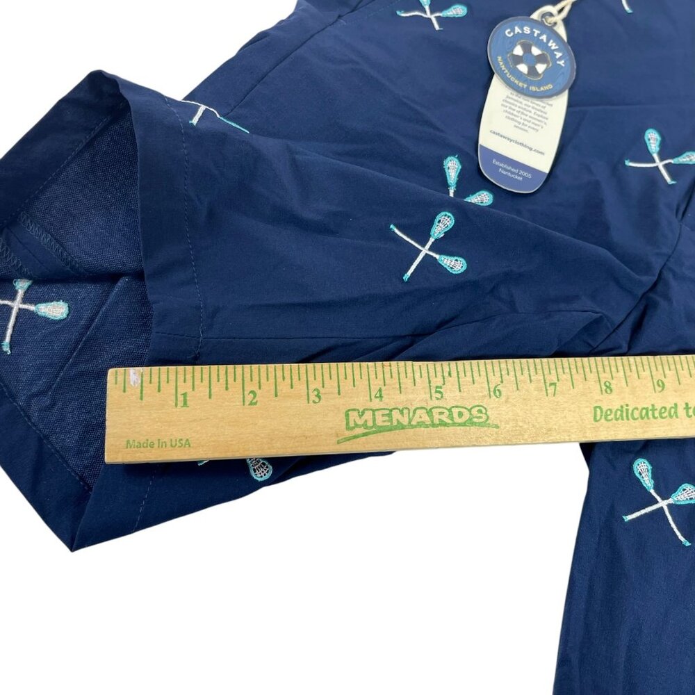 Castaway Nantucket Shorts Sz 28 Mens Blue Pockets Performance Golf Lacrosse - Picture 6 of 7